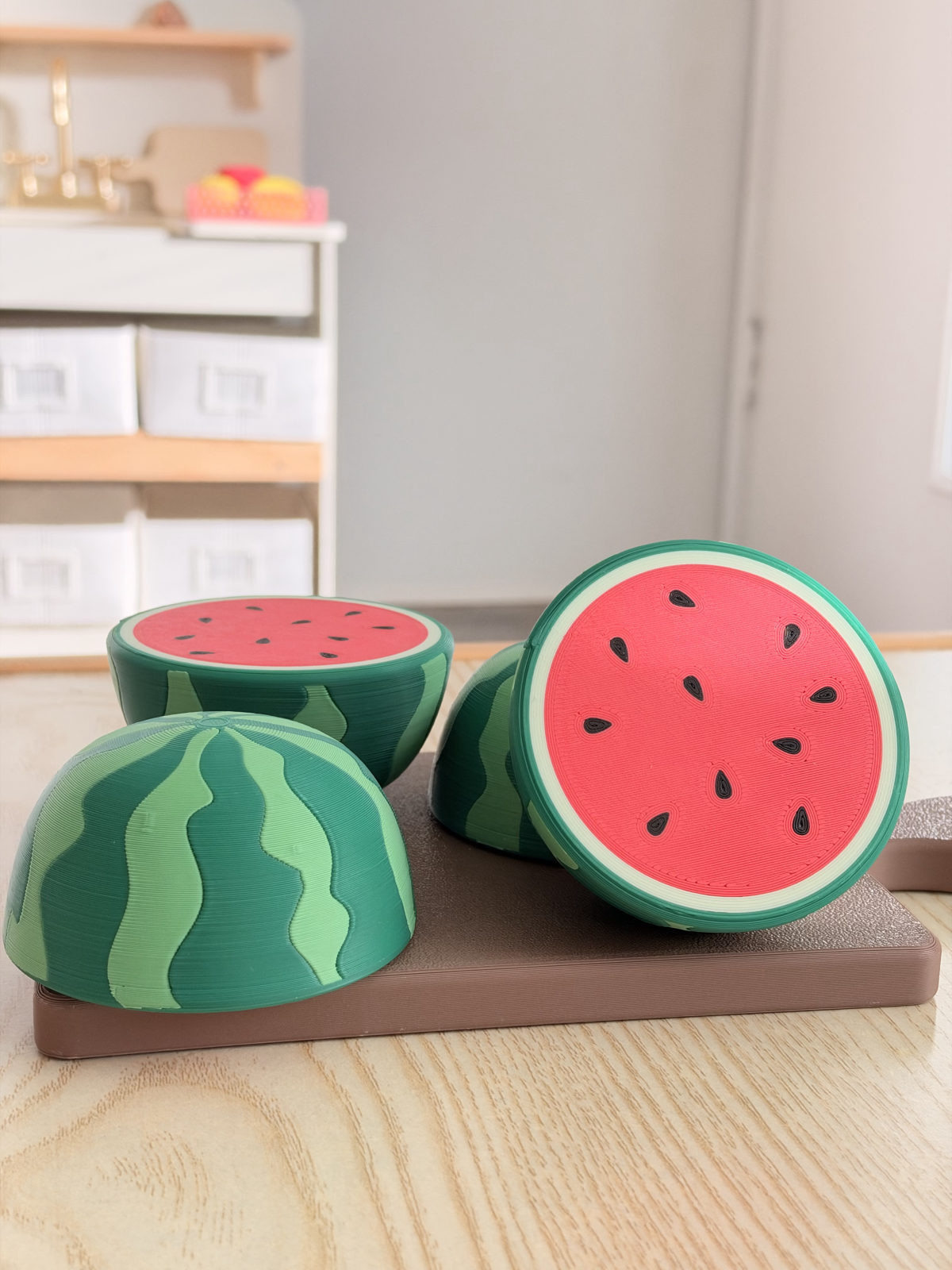 Melancia Inteira Magnética - Brinquedo Montessori